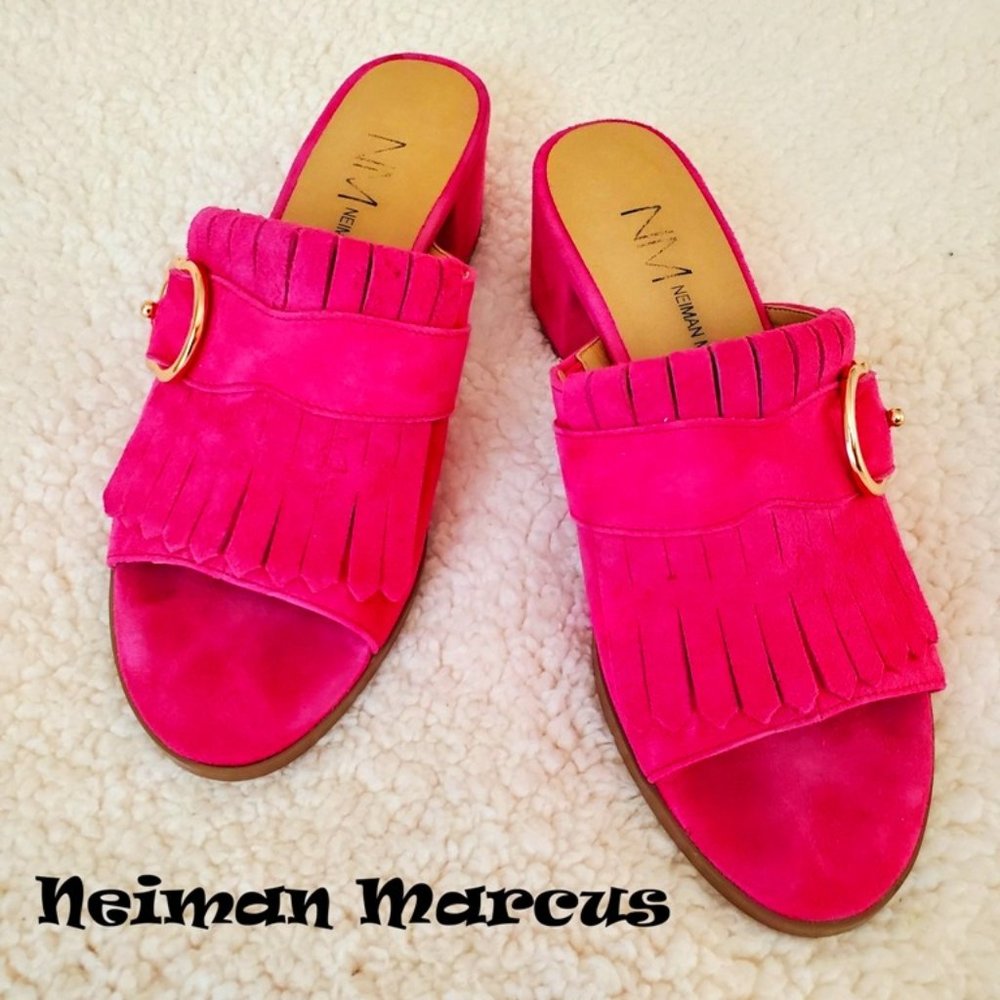 EUC Neiman Marcus Suede Sandals